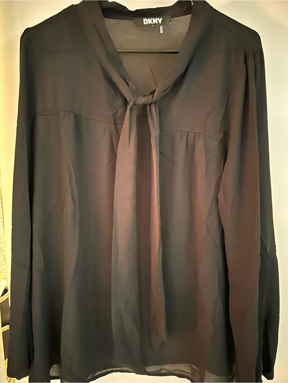 DKNY Black Crew Neck Top